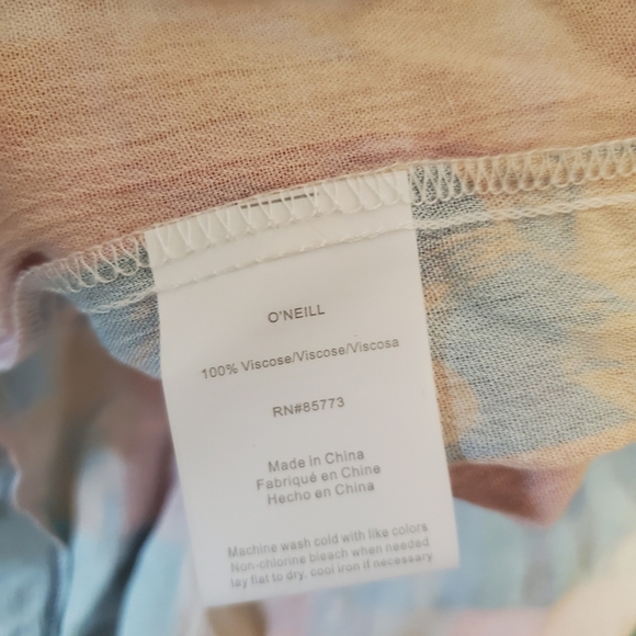 NWT O'Neill Jennifer Woven Maxi Tank Dress. Neck Tie. Backless. Tropical. Boho. - Picture 11 of 16